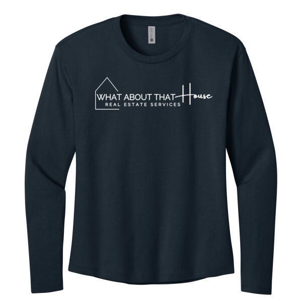 What About That House  - Women's Cotton Relaxed Long Sleeve Tee Thumbnail